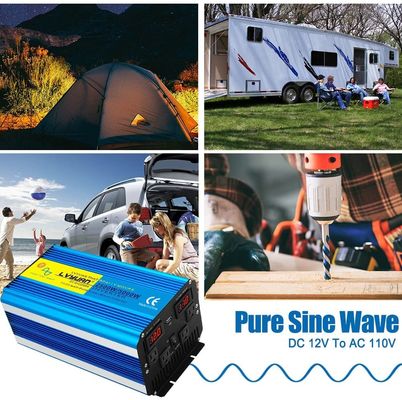 CE 500W Solar Micro Inverter DC 12V To 110V AC With Dual USB Car Charger
