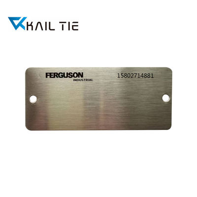 OEM Etched Stainless Steel Logo Maker Metal SS Laser Engraved Plaque Name plate