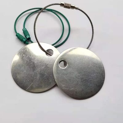 Round SS316 Cable Marker Plate Corrosion Resistance Stainless Steel ID Tag
