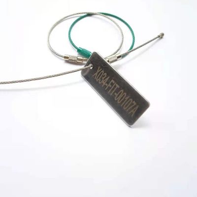 SS316 Cable Marker Plate 20mmx50mmx1mm Stainless Steel Cable Tag Customized