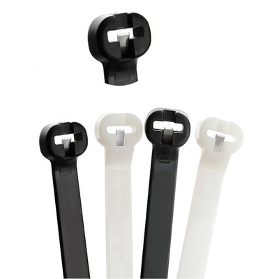 50 Lbs SS Barb Nylon Cable Tie Wrap 4.8x361mm Black Plastic Zip Ties 94V-2