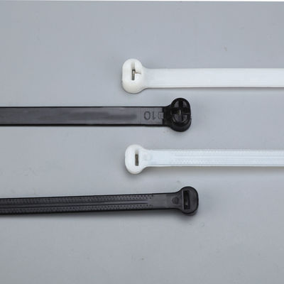 50 Lbs SS Barb Nylon Cable Tie Wrap 4.8x361mm Black Plastic Zip Ties 94V-2