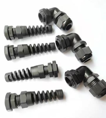 IP68 Waterproof Electrical Gland Connectors Flex Spiral Cable Gland Strain Relief