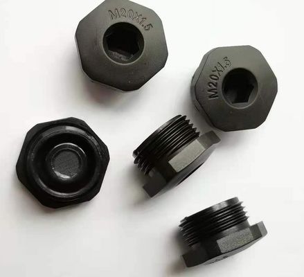 Nylon Black Plastic Hole Plugs NPT 1 1/2 ''  IP68 Waterproof 100 pcs/bag